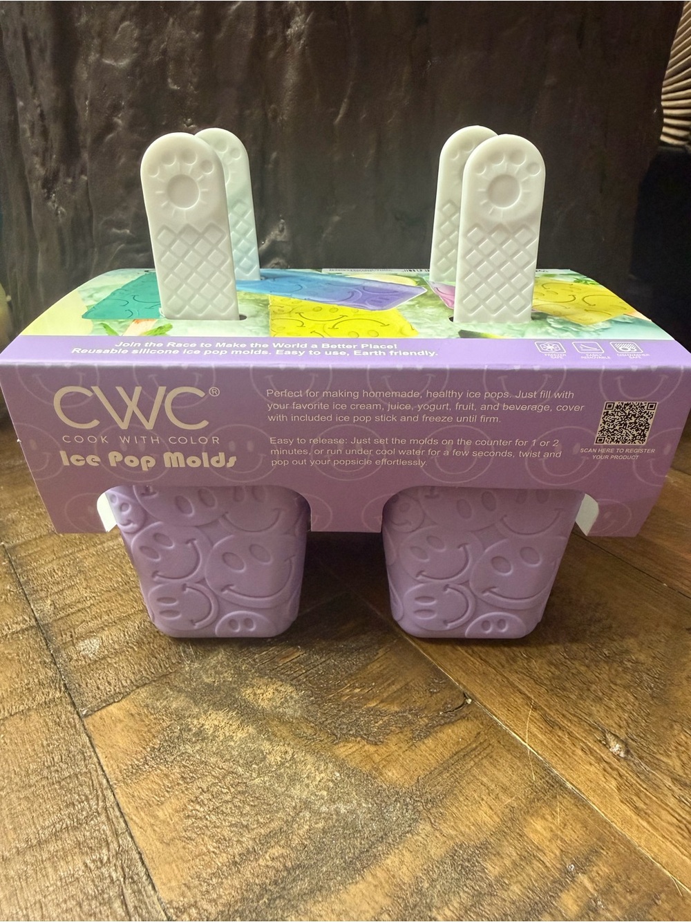 Lavender Silicone Ice Pop Molds - 4-Pack